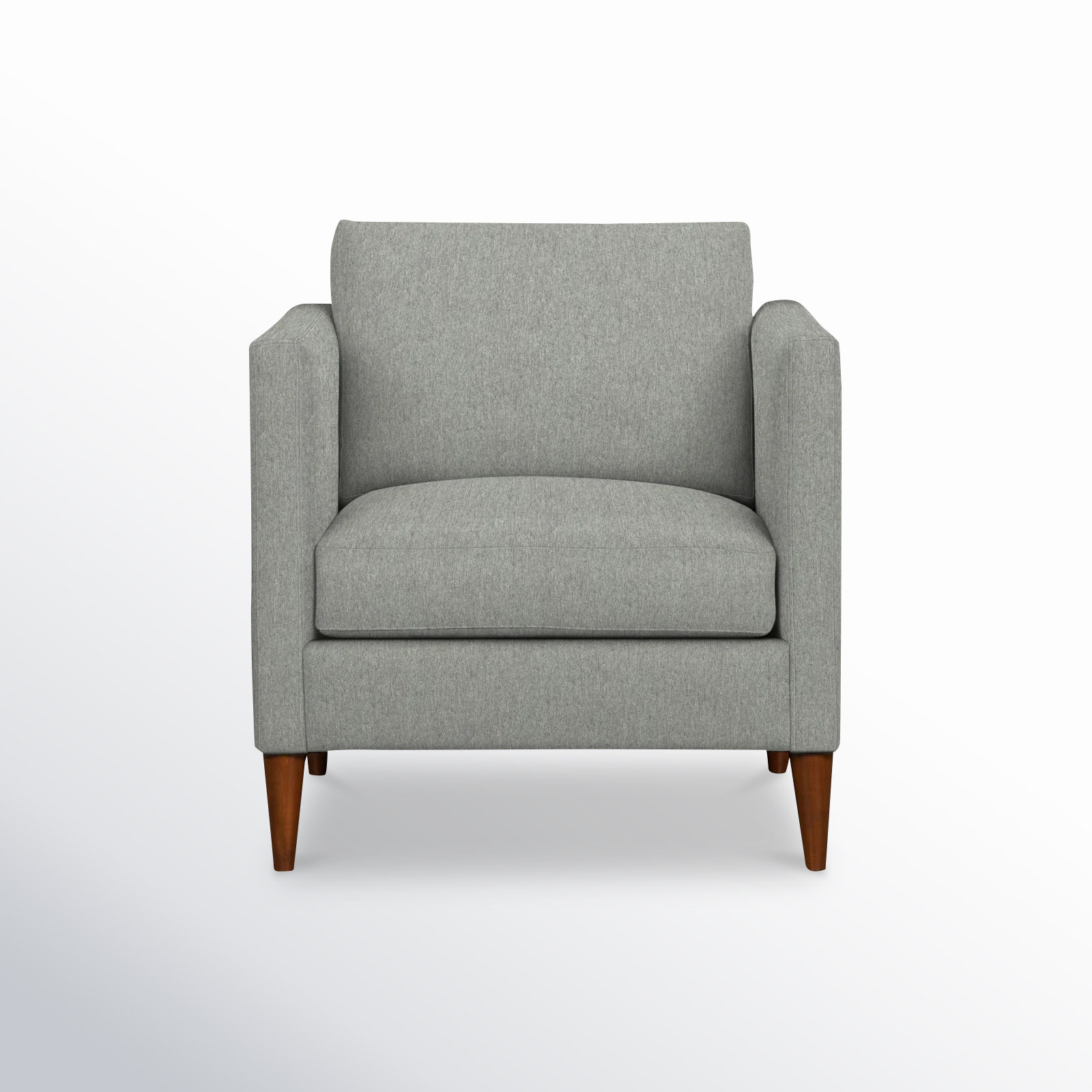 Clifford Armchair, Ticket Smoke Heathered Basketweave