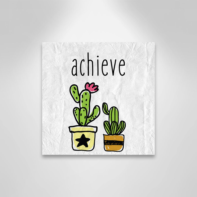 Impression sur papier Cacti C, Canevas, H 12 po x l 12 po x P 1,5 po
