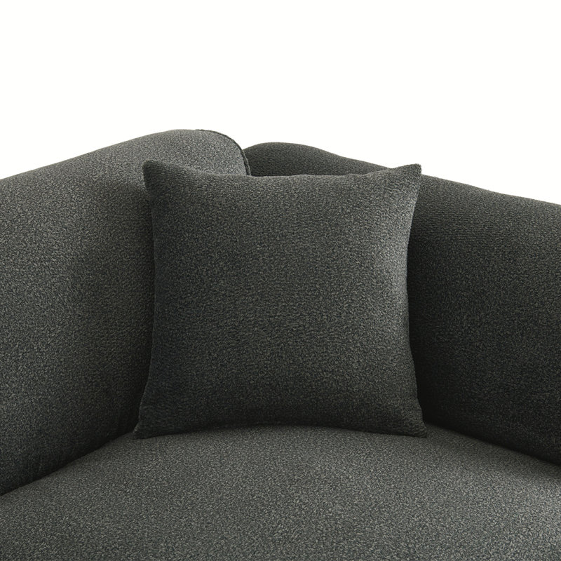 Contemporary Style Luxury double-needle cut velvet sofa, 4-seater with pure sponge seat cushions and a detachable footstool