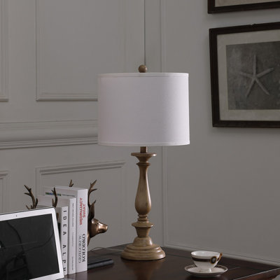 Coastal Wood Effect Polyresin Table Lamp