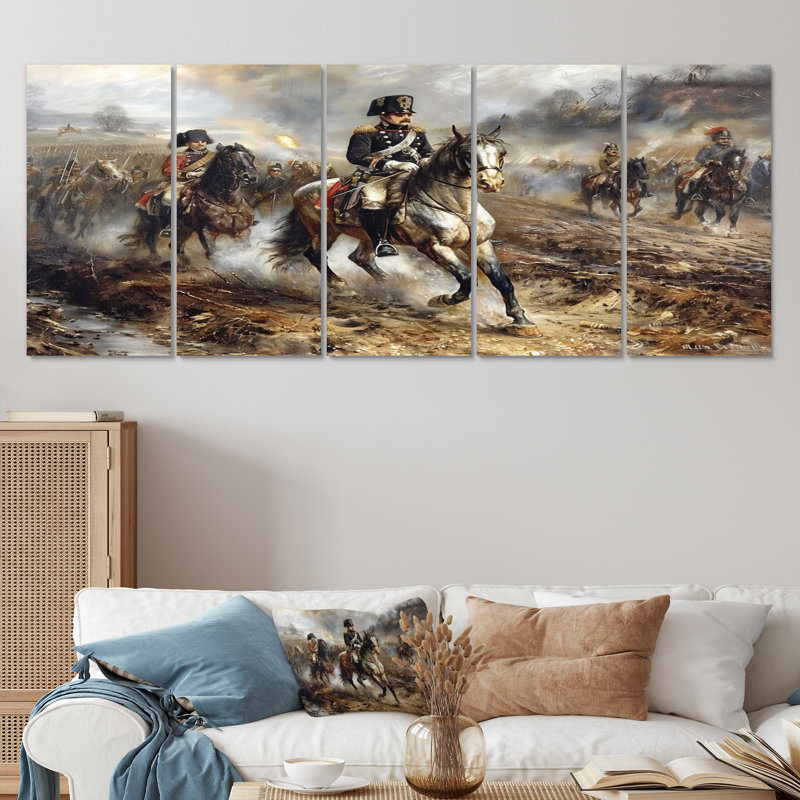 «Emperor Napoleon On His Horse - Emperor», ensemble d'art sur toile, H 32 po x l 80 po