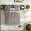 Ensembles de literie douillette douillette en sherpa, polyester ivoire gris, confort rustique