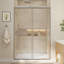 Porte de douche coulissante double encadrée avec verre trempé transparent antidéflagrant de 1/4 po (6 mm) de l 44 à 48 po x H 70 po-92398400