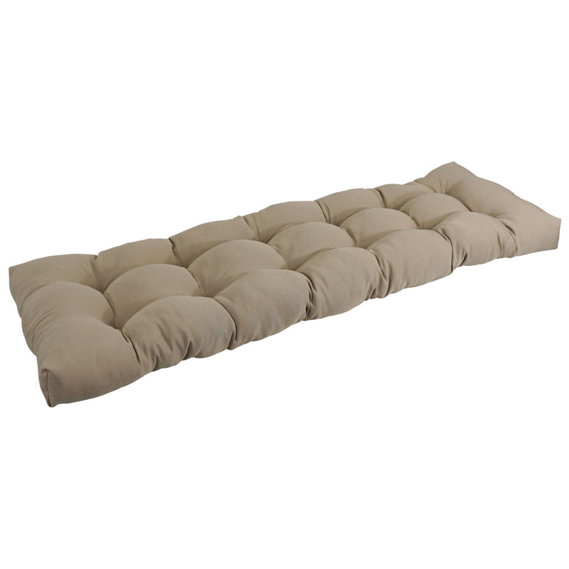Coussin de siège en sergé, L 55 po x P 19 po, Caramel