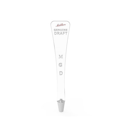 Fixturedisplays® Clear Acrylic Beer Tap Handle Draft Pub Style Miller Genuin Draft MGD 14102