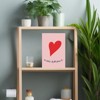 Monamourpinkred Ratioiso Romantic Abstract Contemporary Wall Art Print by Talitha McQueen - Print