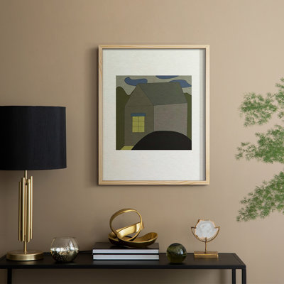 Mountain Houses I Framed Print - Solid Wood