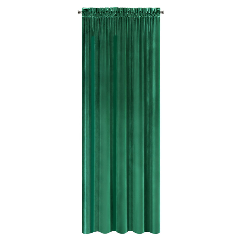 Sighild Blackout Curtains Single Panel, Dark Green, 140 W x 270 D cm