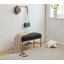 Banc de bout de lit avec tablette, banc de rangement pour chaussures rembourré, banc de chambre moderne avec pieds en métal
