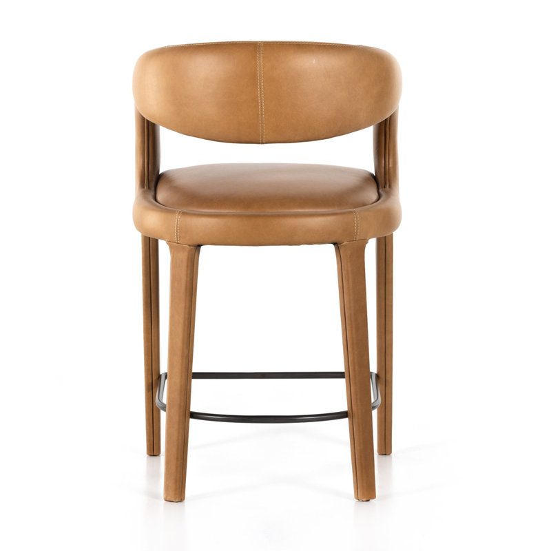 Hawkins Stool, Counter Stool (26.57" Seat Height), Sonoma Butterscotch/Top Grain Leather