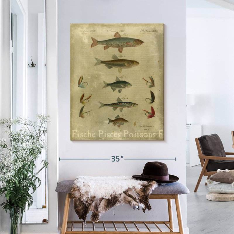 Poissons, composition I, 35" H x 28" W