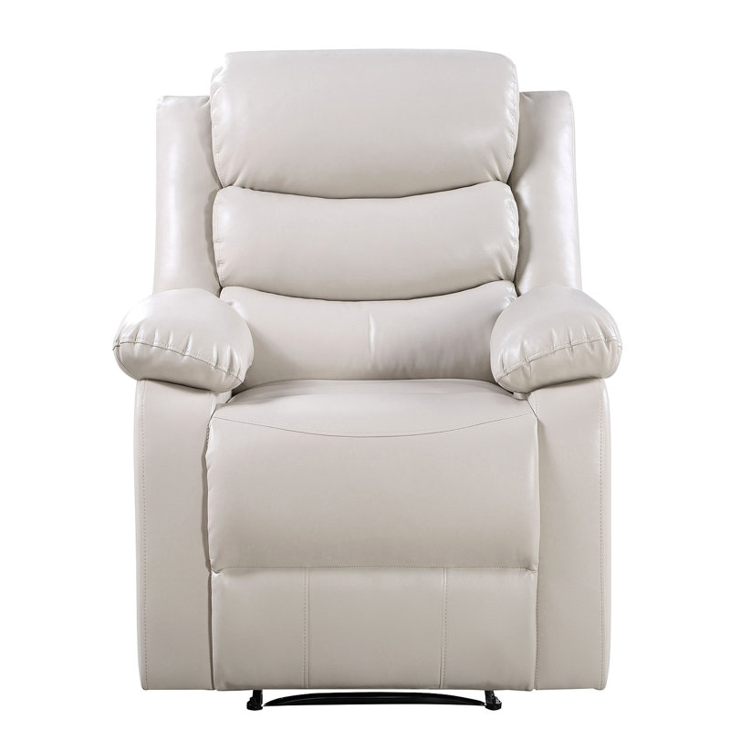 Fauteuil inclinable électrique beige avec accoudoirs coussinés, Beige