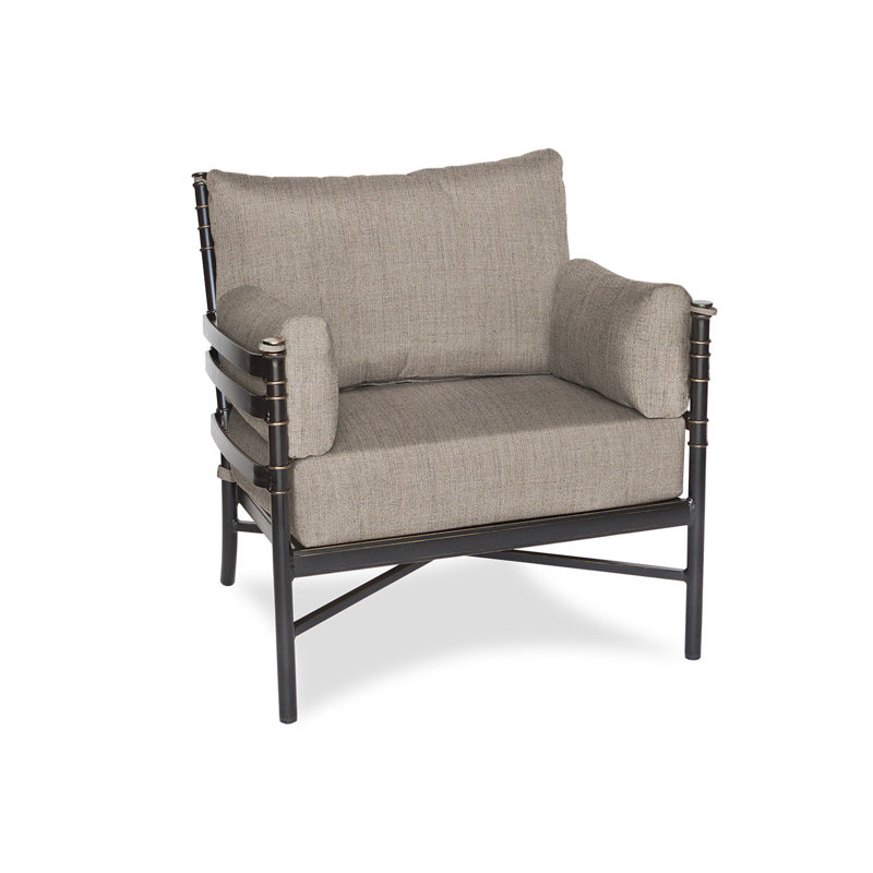 Lancaster Outdoor Lounge Chair, Cast Ash Sunbrella® Plainweave