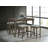 Rustic Gray 54" x 32" x 36" Bar Table with Built-In Storage Drawers-345809335
