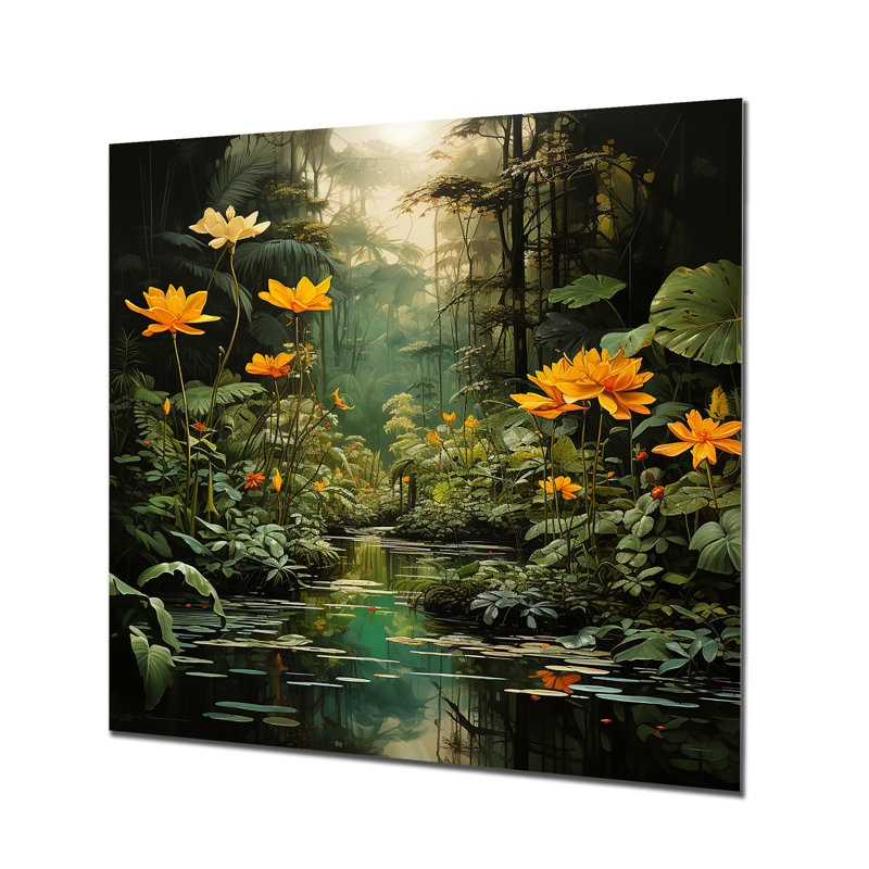 Jungle Of Amazonian Dream 3 - Jungle Metal Wall Art, 36" H x 36" W