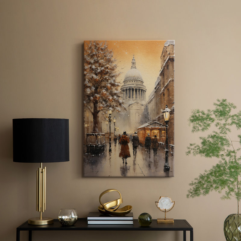 Art de Noël des Fêtes de Noël - galerie sur mesure Cavas, H 18 po x l 12 po