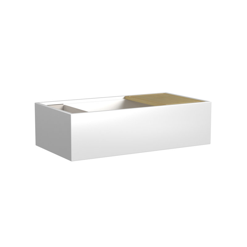 DUCASSE FIRECLAY KITCHEN WORKSTATION, 36",, Polished White