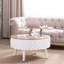 Table basse ronde avec rangement