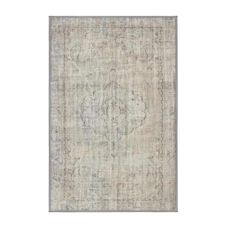 Surface beige contemporaine tapis, Rectangle 5 pi x 7 pi