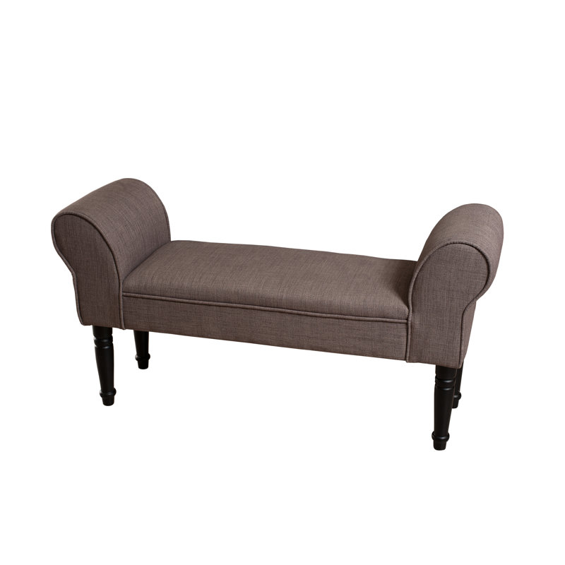 Polyester Blend Upholstered Storage Bench