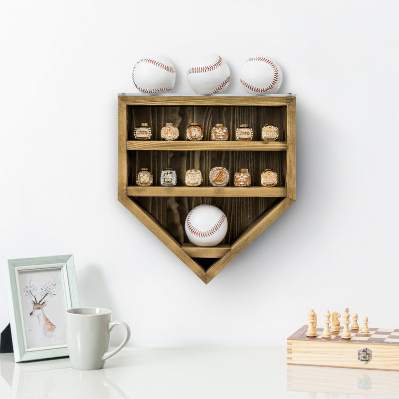 4-Tier Baseball Wall Display Case