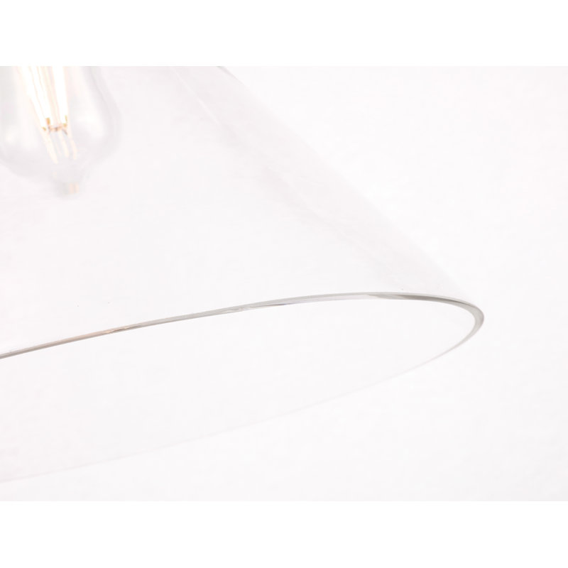Luminaire suspendu conique à 1 lumière Sturm, Chrome, H 12,6 po x l 13,75 po x p 13,75 po