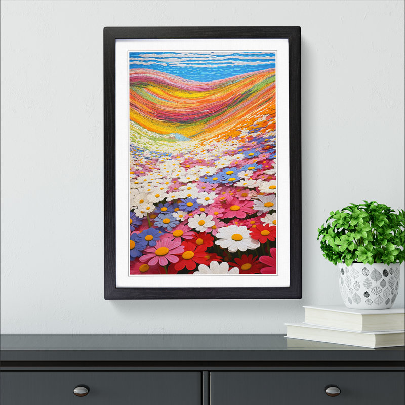 Single Picture Frame Print on Wood, Black Framed, 64cm H x 46cm W