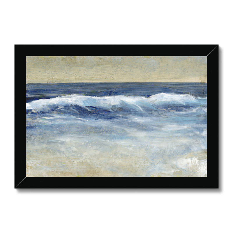 Breaking Shore Waves II by Timothy O' Toole - Painting, Black Framed Paper Print, 24cm H x 34cm W x 2.3cm D