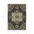 3' X 5' Black Gray And Ivory Oriental Washable Indoor Outdoor Area Rug