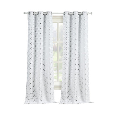 Lettie Cotton Blend Room Darkening Curtain Pair