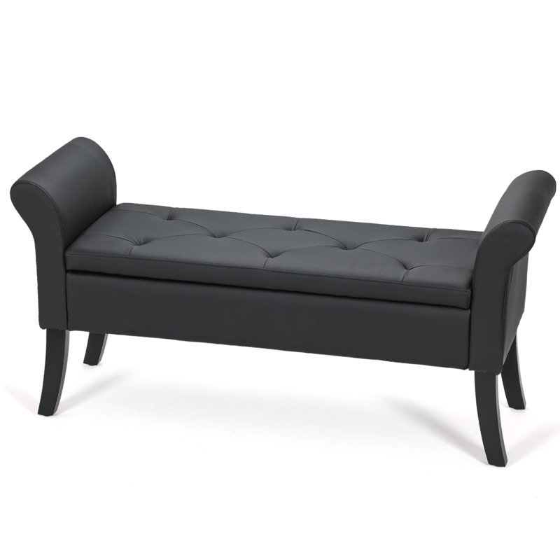 Banc rembourré avec repose-pieds, repose-pieds en similicuir moderne, tabouret rectangulaire pour la chambre à coucher du salon
