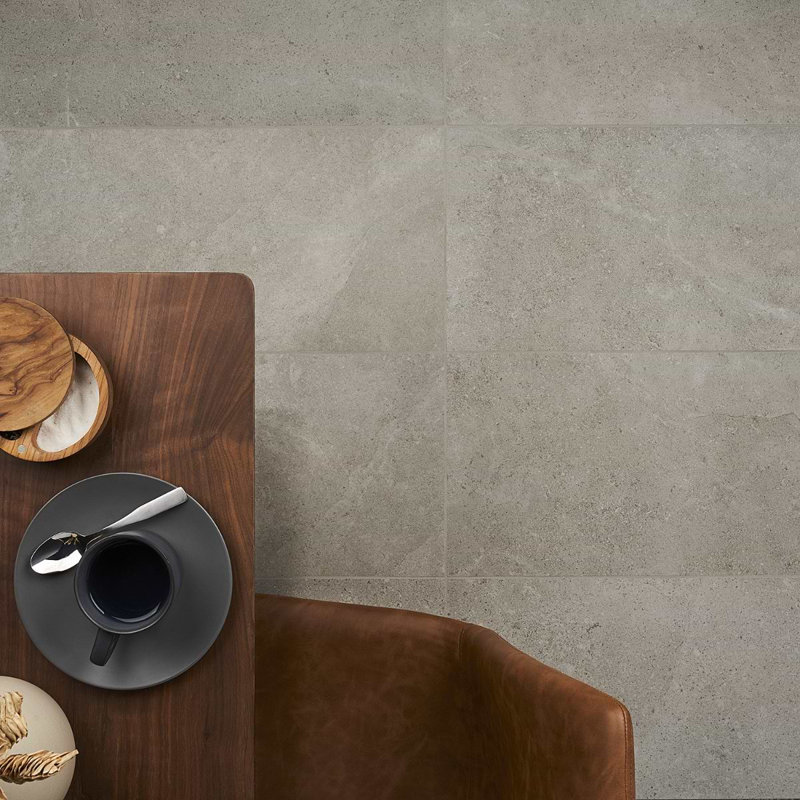 New Rock 12x24 Matte Porcelain Tile, Fumo Light Gray