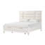 Grand lit (matelas non inclus), blanc scintillant