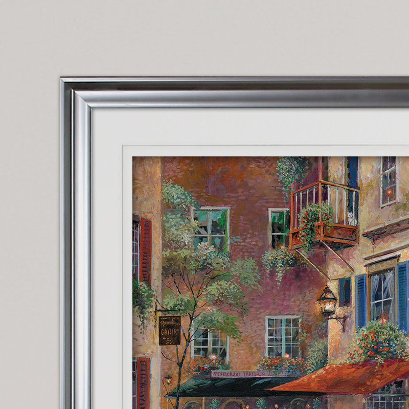 « la chasse galerie, », reproduction de peinture à l’acrylique encadrée, Argent, H 30 po x l 40 po x P 1,5 po