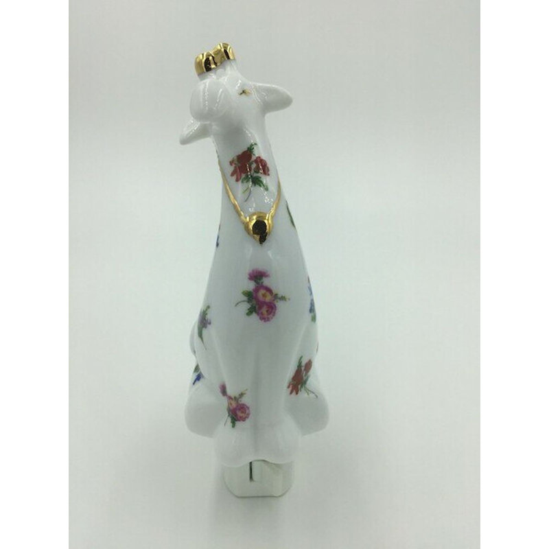 Veilleuse florale en forme de girafe