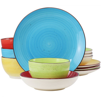 Shamiera Stoneware Dinnerware Set 12 Piece - Service for 4