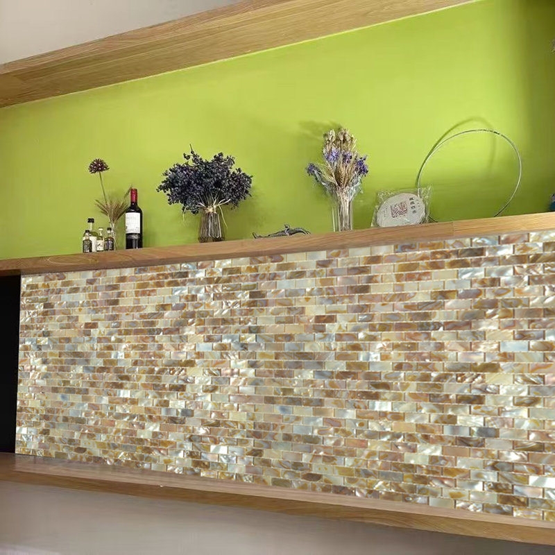 Mother of Pearl Shell Mosaic Tile, Phantom color, 1 Sheet