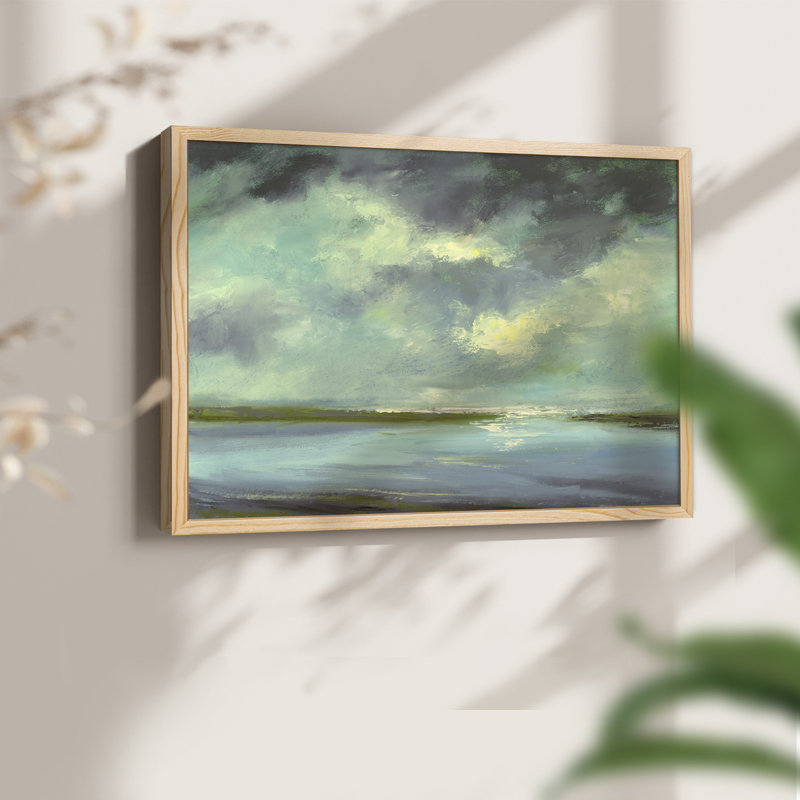 Lagoon -Framed Print - Restickable, Natural, 16" H x 20" W