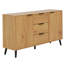 Buffet 47,2 po, cuisine avec espace de rangement efficace, 3 tiroirs et 2 portes, couleur bois naturel, buffet de bar à construction solide, apparence,