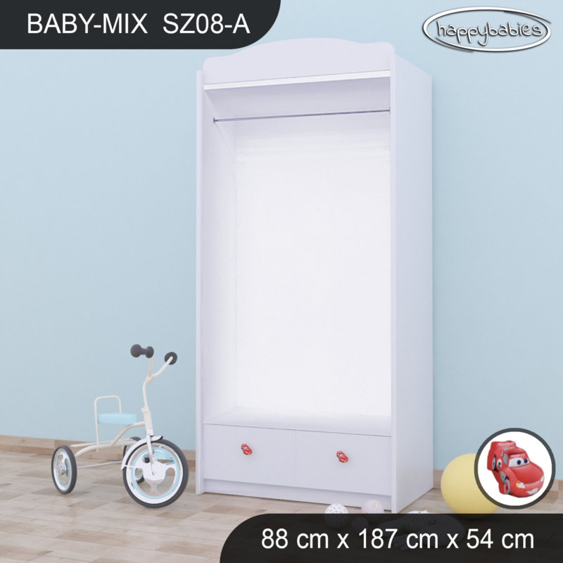 Baby 2 Door Wardrobe, White