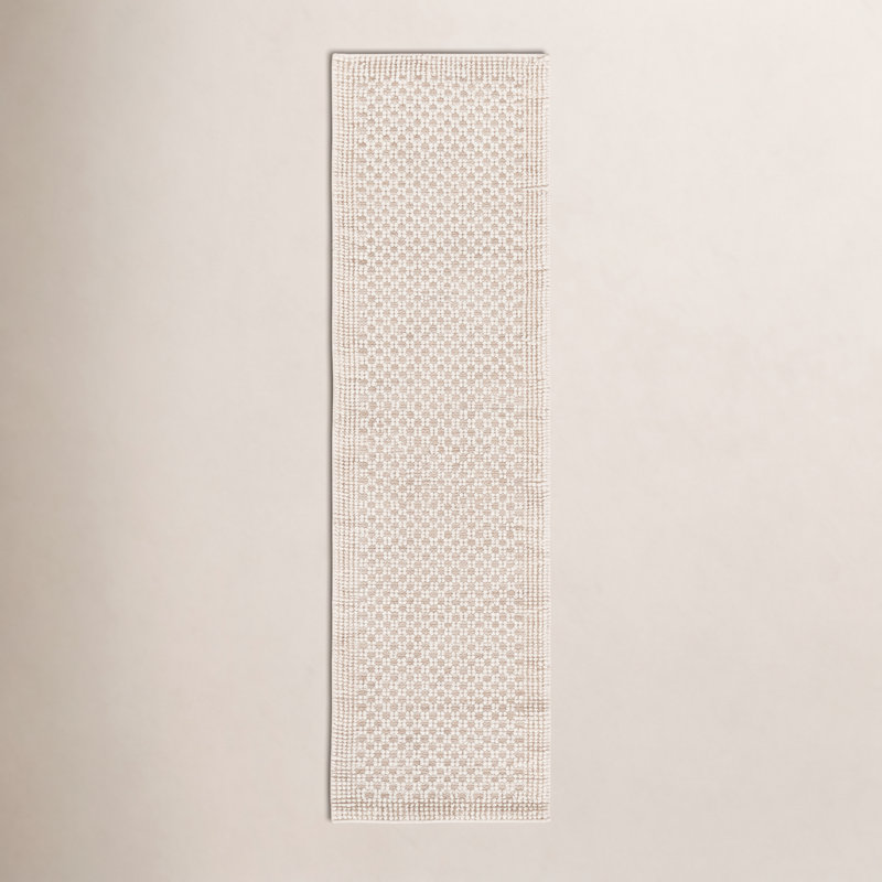 Amalfi Natura Hand Woven Wool; Cotton; Recycled P.E.T Geometric Indoor Rug, Runner 2'3" x 8'