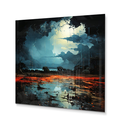 Dramatic Lightning Nights VII - Landscapes Print on Metal