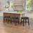 Bar Stools, 24 Inch Fabric Counter Height Bar Stools, Saddle Barstools For Kitchen Island With Nailhead Trim Tufted Button, Set Of 3-395535233-395535263