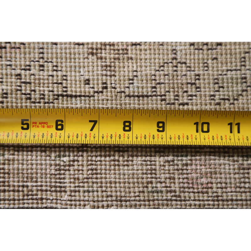 One-of-a-Kind 7'6" X 10'9" 1960s Wool Area Rug in Grey