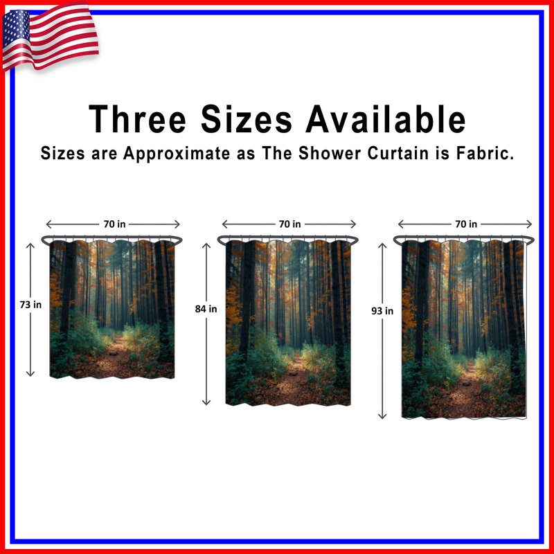 Rideaux de douche Autumn Forest, 70 po l x 72 po H