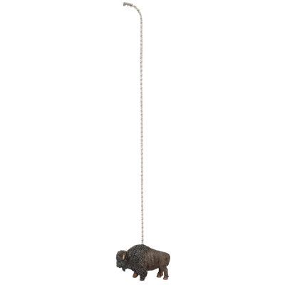 Polyresin North American Bison Extension Fan Pull Chain