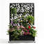 Boîte à fleurs en métal avec treillis
