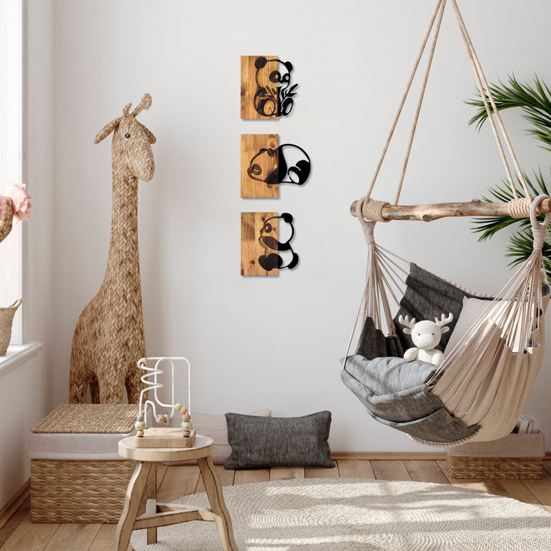 Ensemble de décoration murale en bois 3 pièces