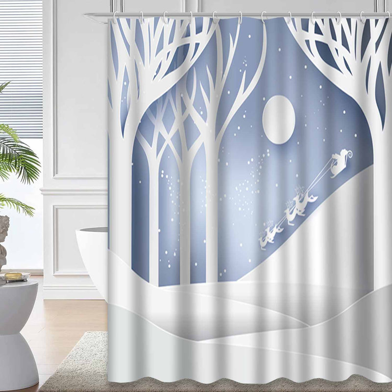 Rideau de douche Christmas Tree, L 72 po x l 84 po