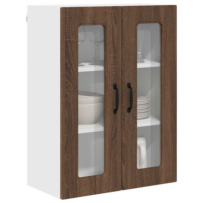Vidaxl Kitchen Wall Cabinet Sonoma Oak 60 X 31 X 80 Cm Engineered Wood, Brown Oak, 80cm H x 60cm W x 31cm D